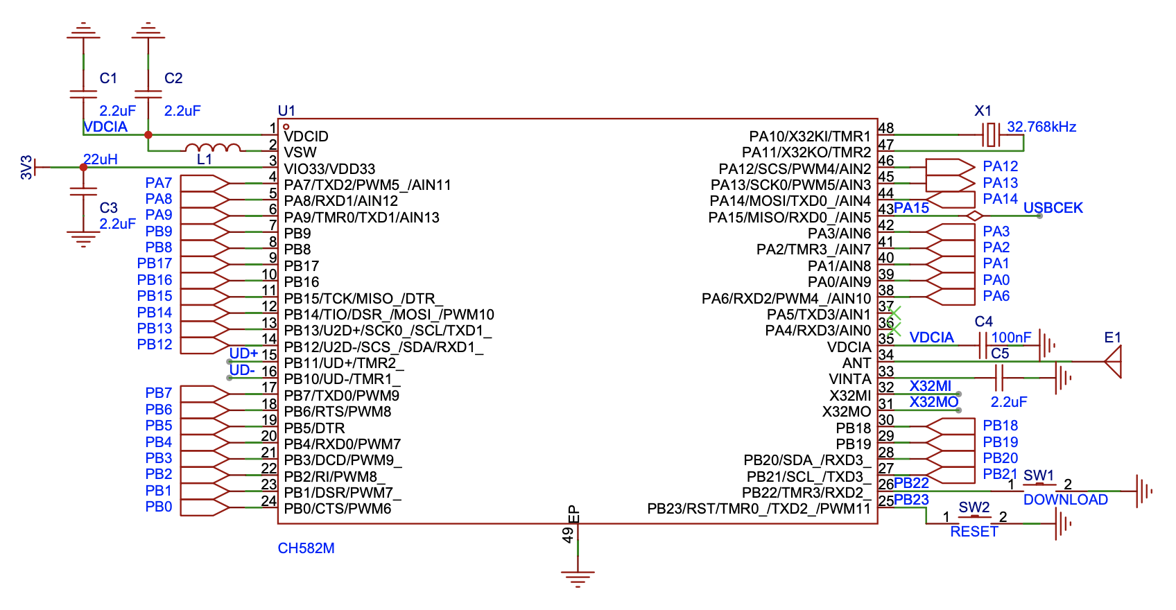 Minimum system schematic